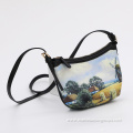 Premium Quality Custom Women Oil Painting Hand Bag Fashion Ladies Satchel Bag Leather Handbags